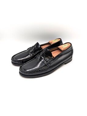 Jacquemus Mens Classic Penny Loafers Black Leather Dress Shoes EU 44 US 9.5 10